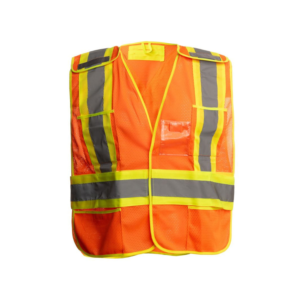 Universal 5 Pt. Tearaway Mesh Traffic Vest - TV1HVO